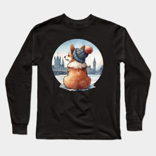 Corgi lovers, corgi and London, animals lovers, dogs lovers, corgi mom, corgi dad Long Sleeve T-Shirt